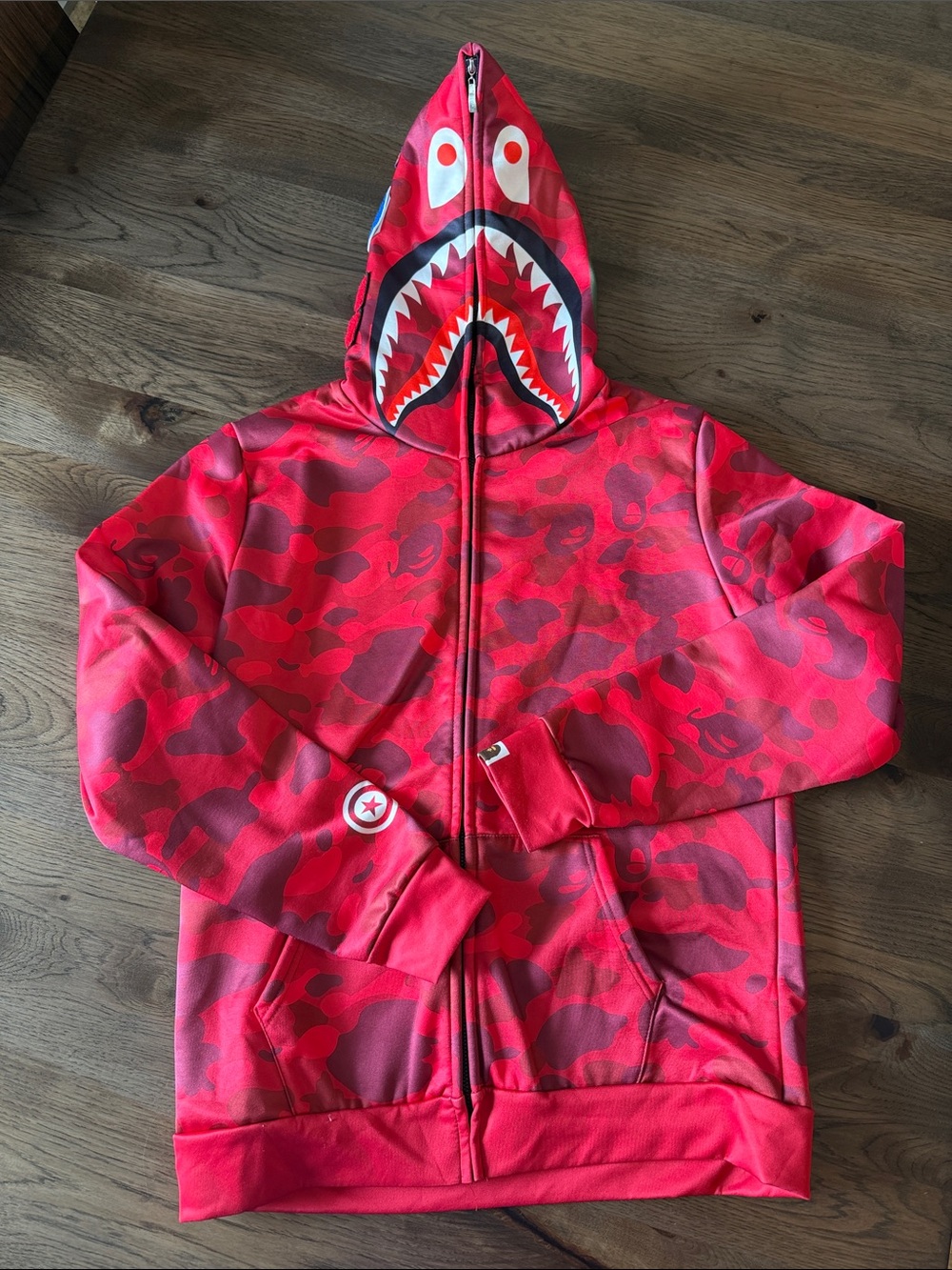 Imilan Red Shark Camo 3D Printed Hoodie